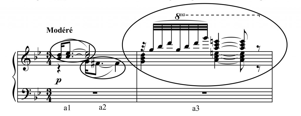 Figure 19 : Georges Dandelot, « Le sommeil interrompu », mes. 1-2 (Dandelot 1929).