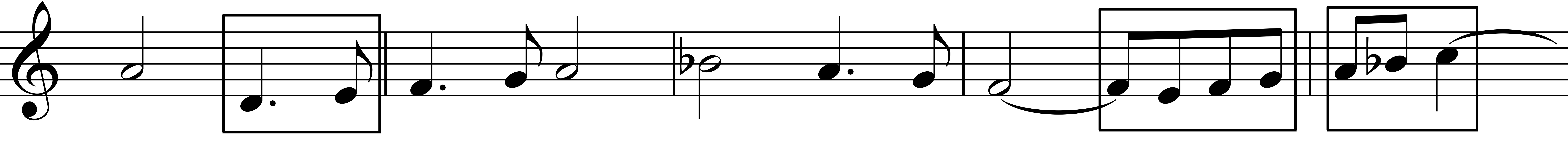 Figure 1: <em>Contrapunctus</em> 5, bars 1-5, alto.