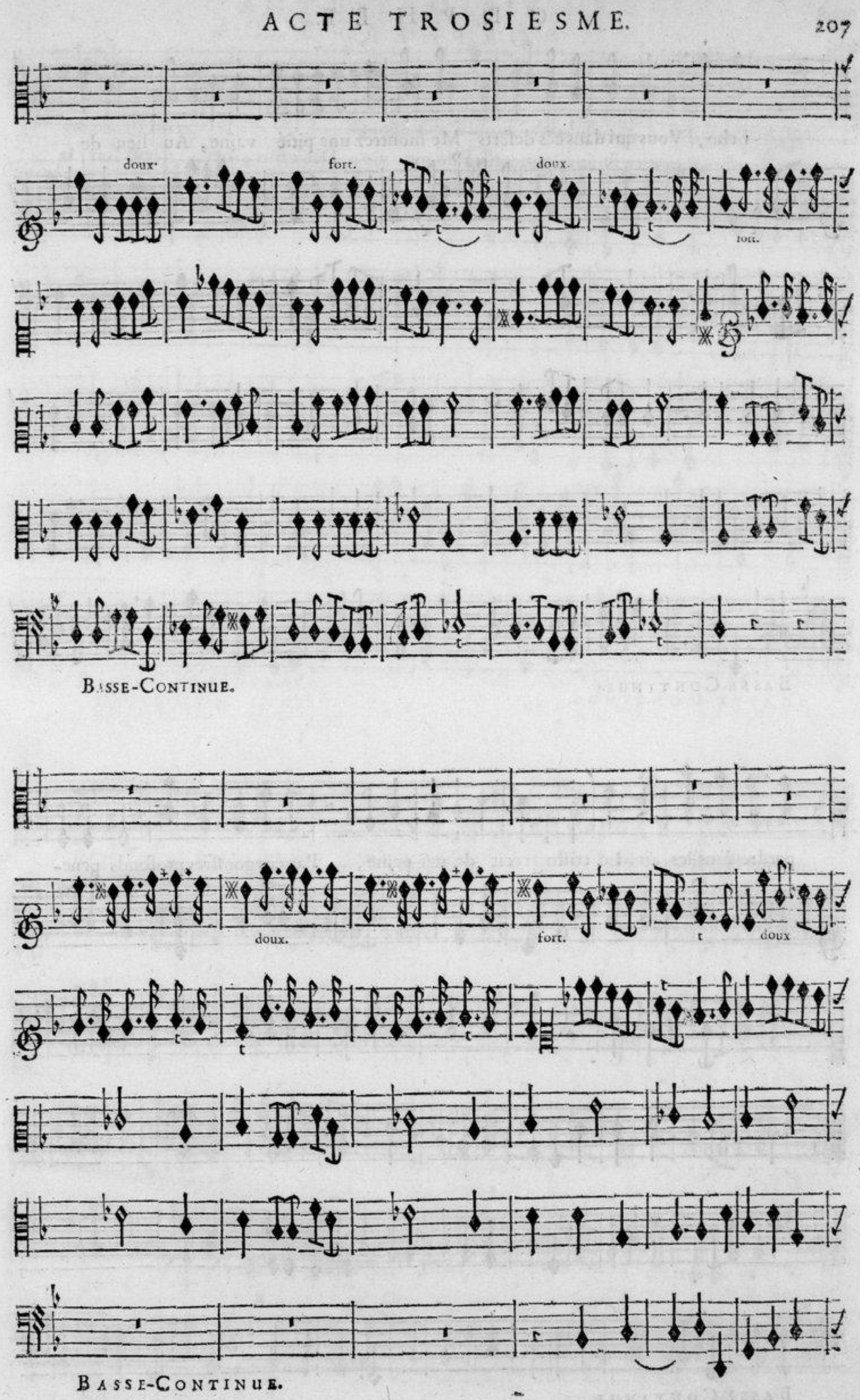 Annexe 5: Lully / Du Boullay, <em>Orphée</em> (1690), III, 4, mesures 41-43.